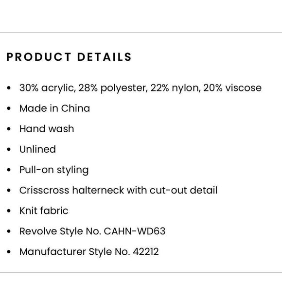 Callahan Mimi Knit Mini Dress stripes cross cross halter sold out Revolve M NWT - Picture 4 of 9